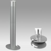 ErgonoFlex 710 mm Eco Style tube with mounting base through the desk