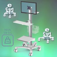 ErgonoFlex Medical cart "e Cart HD 3" Pre-configuration for monitor and keyboard