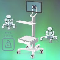 ErgonoFlex Medical cart "e Cart HD 4" Pre-configuration for monitor and keyboard