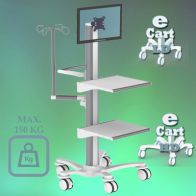 ErgonoFlex Medical cart "e Cart HD 7" Pre-configuration for monitor