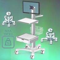 ErgonoFlex Medical cart "e Cart HD 13" Pre-configuration for monitor