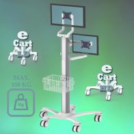 ErgonoFlex Medical cart "e Cart HD 14" Pre-configuration for 2 monitors