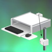 Drawer with Keyboard Holder Mounting on Pole 35 mm
