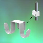 Double cable hooks Mounting on Pole 35 mm