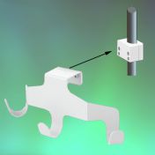 Triple cable hooks, mounting on Pole 35 mm