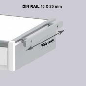 Din Rail 10 x 25 mm. Length 300 mm.