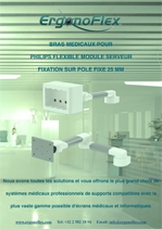 Our medical arms for Philips Flexible Server Module 25 mm fixed pole mounting