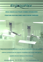 Our Combo Standard Medical Arms for Display, Keyboard and mouse mounting on Dräger Anesthesia Machine