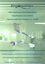 Our Medical Arms for Philips Intellivue Series Monitoring mounting on pole Variable from 23 to 40 mm