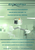 Our Medical Arms for Philips Intellivue Monitoring MP2 / X2 mounting on Din Rail Vertical