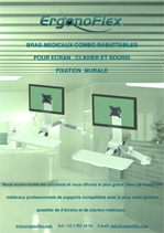 Our Combo Folding Medical Arms for Display, Keyboard and mouse wall mount