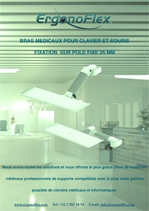 Our medical arms for keyboard and mouse fixed pole mounting 25 mm