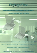 Our medical Laptop arms mounting on Din Rail Vertical