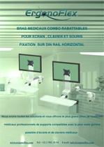 Our Combo Folding Medical Arms for Display, Keyboard and mouse, mounting on Din Rail Horizontal