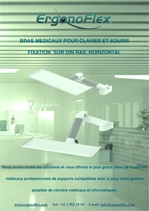 Our medical arms for keyboard and mouse mounting on Din Rail Vertical