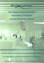 Our Medical Arms for Philips Intellivue Series Monitoring mounting on Din Rail Vertical