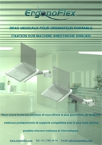 Our medical Laptop arms mounting on Dräger anaesthesia machine