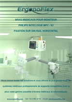 Our Medical Arms for Philips Intellivue Monitoring MP2 / X2 mounting on Din Rail Horizontal